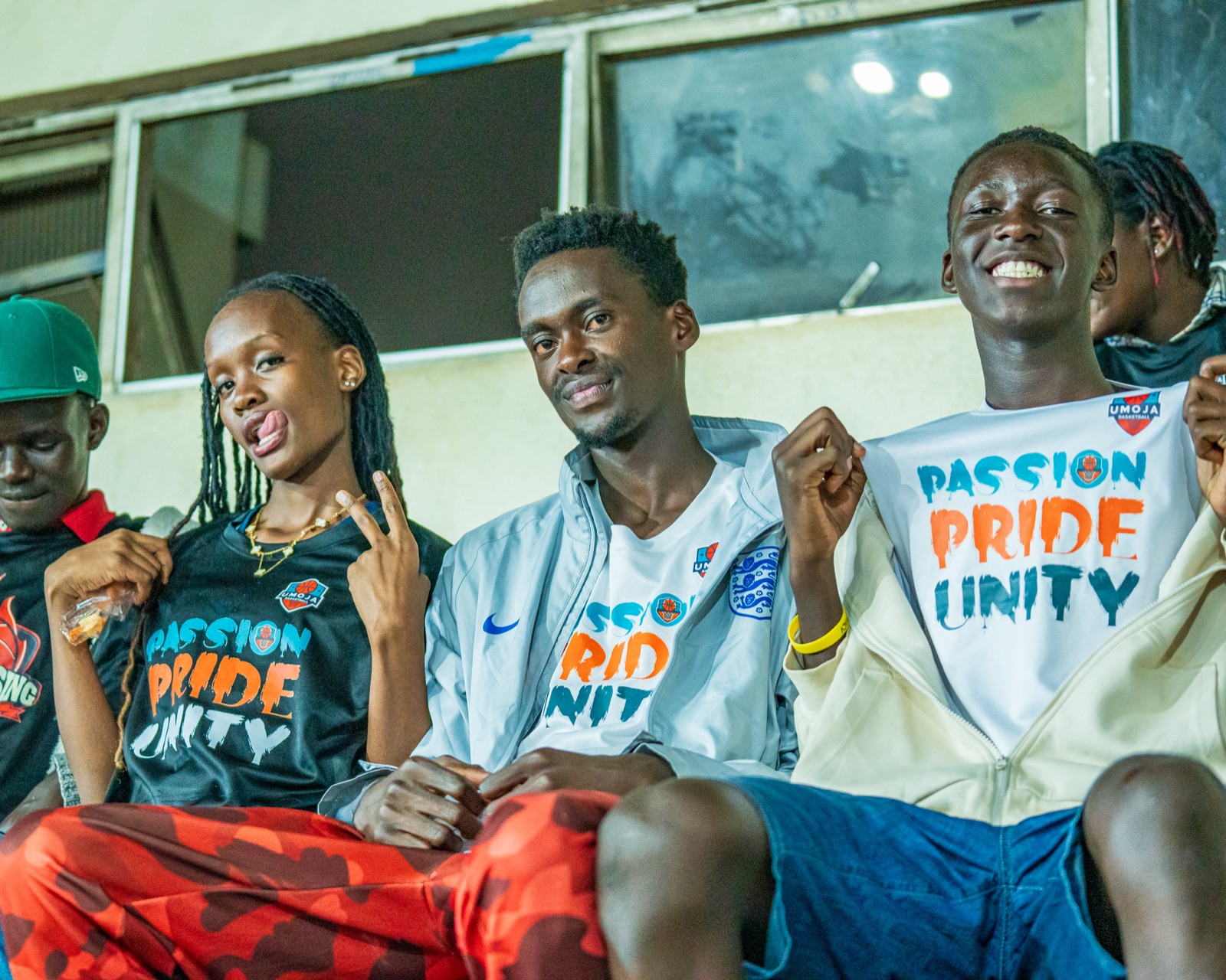 Umoja supporters wearing Passion Pride Unity shirts