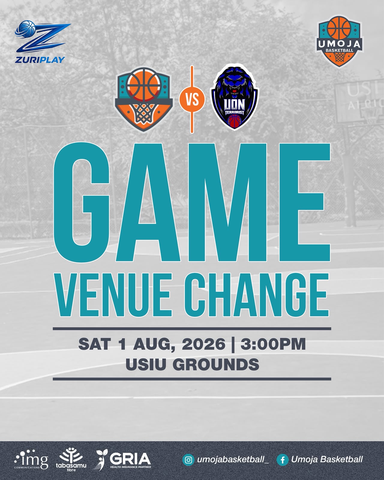 Umoja versus UON venue change poster